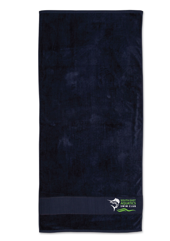 South East Aquatics swim club  TOWEL - Navy