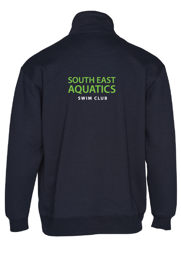 South East Aquatics Swim Club  1/4 Zip Sweat - Navy