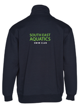 South East Aquatics Swim Club  1/4 Zip Sweat - Navy