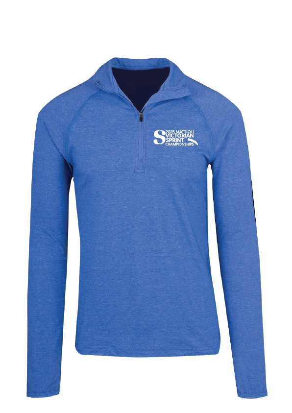 NEW ITEM 2025 VICTORIAN SPRINT CHAMPIONSHIP LONG SLEEVE 1/4 ZIP TOP - AZURE