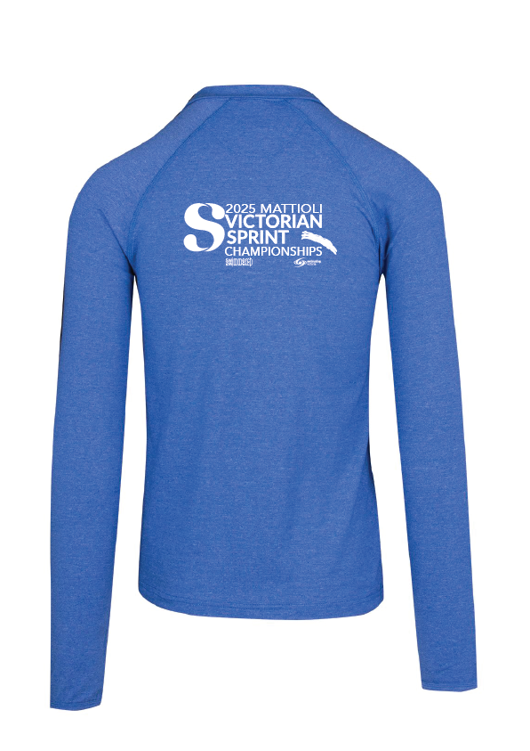 NEW ITEM 2025 VICTORIAN SPRINT CHAMPIONSHIP LONG SLEEVE 1/4 ZIP TOP - AZURE