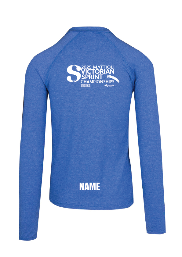 NEW ITEM 2025 VICTORIAN SPRINT CHAMPIONSHIP LONG SLEEVE 1/4 ZIP TOP - AZURE