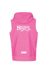 NEW ITEM 2025 VICTORIAN SPRINT CHAMPIONSHIP SLEEVELESS ZIP THRU HOODIE- MAGENTA