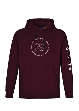 2024 QLD DIVING TEAM - SSA Championship Hoodie - Burgandy