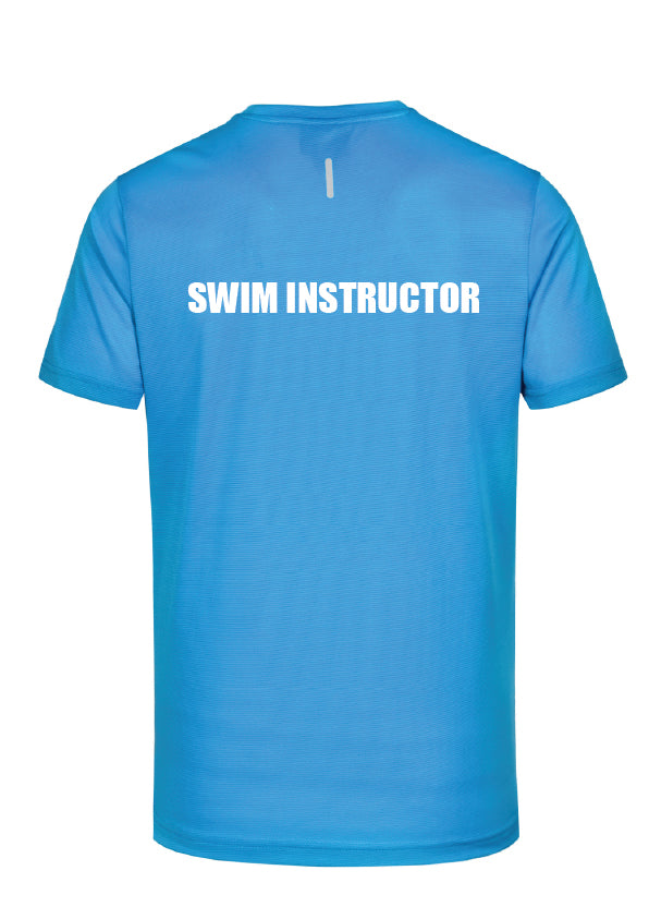 SWIM INSTRUCTOR - lightweight polyester short sleeve tee ( BLUE & NAVY)