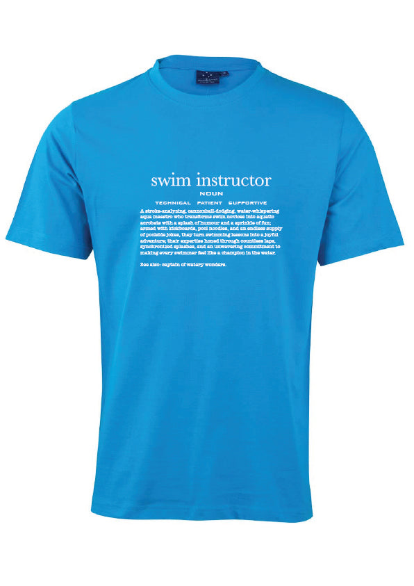 Swim Instructor Tee - AZURE BLUE