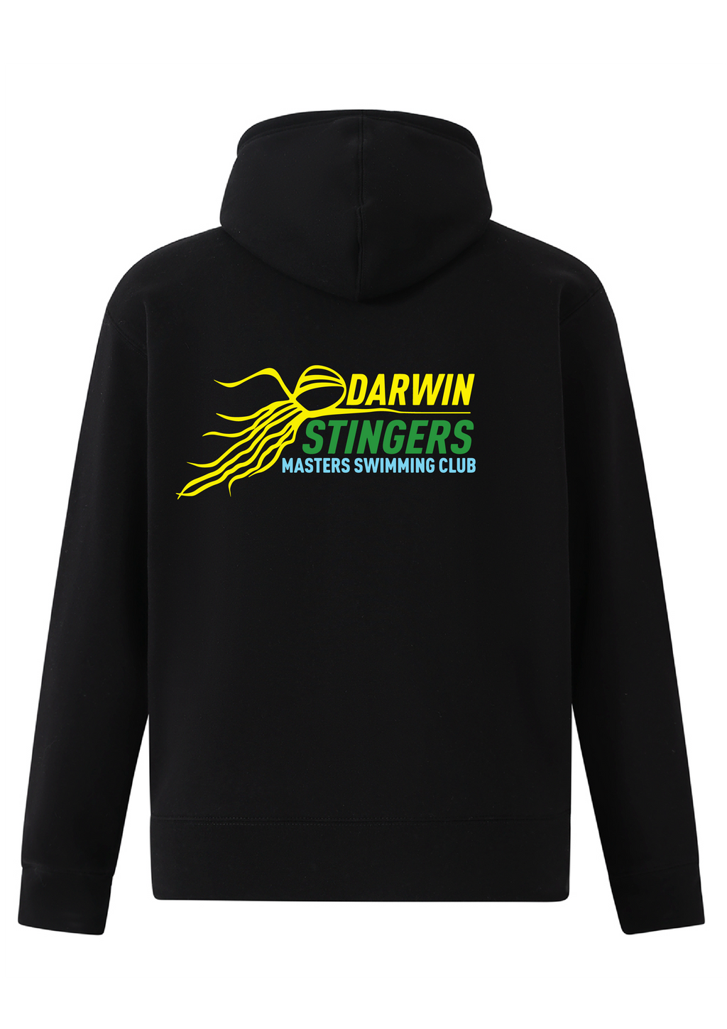 DARWIN STINGERS  ZIP THRU HOODIE- BLACK UNISEX