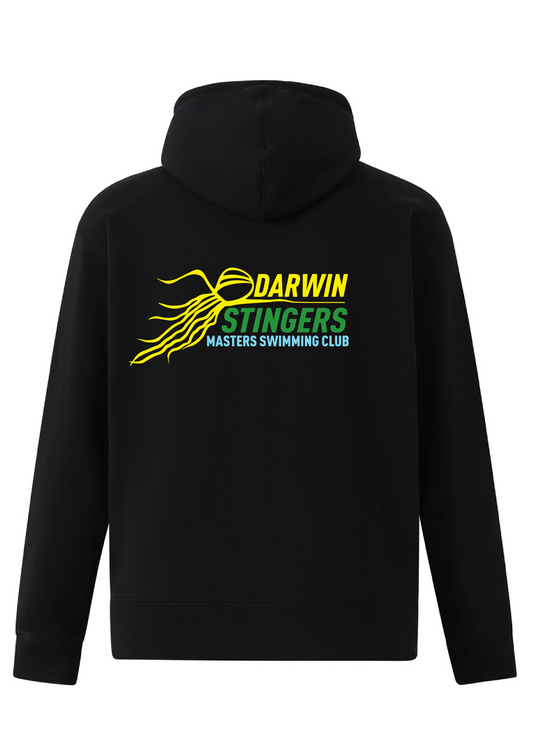 DARWIN STINGERS  ZIP THRU HOODIE- BLACK UNISEX