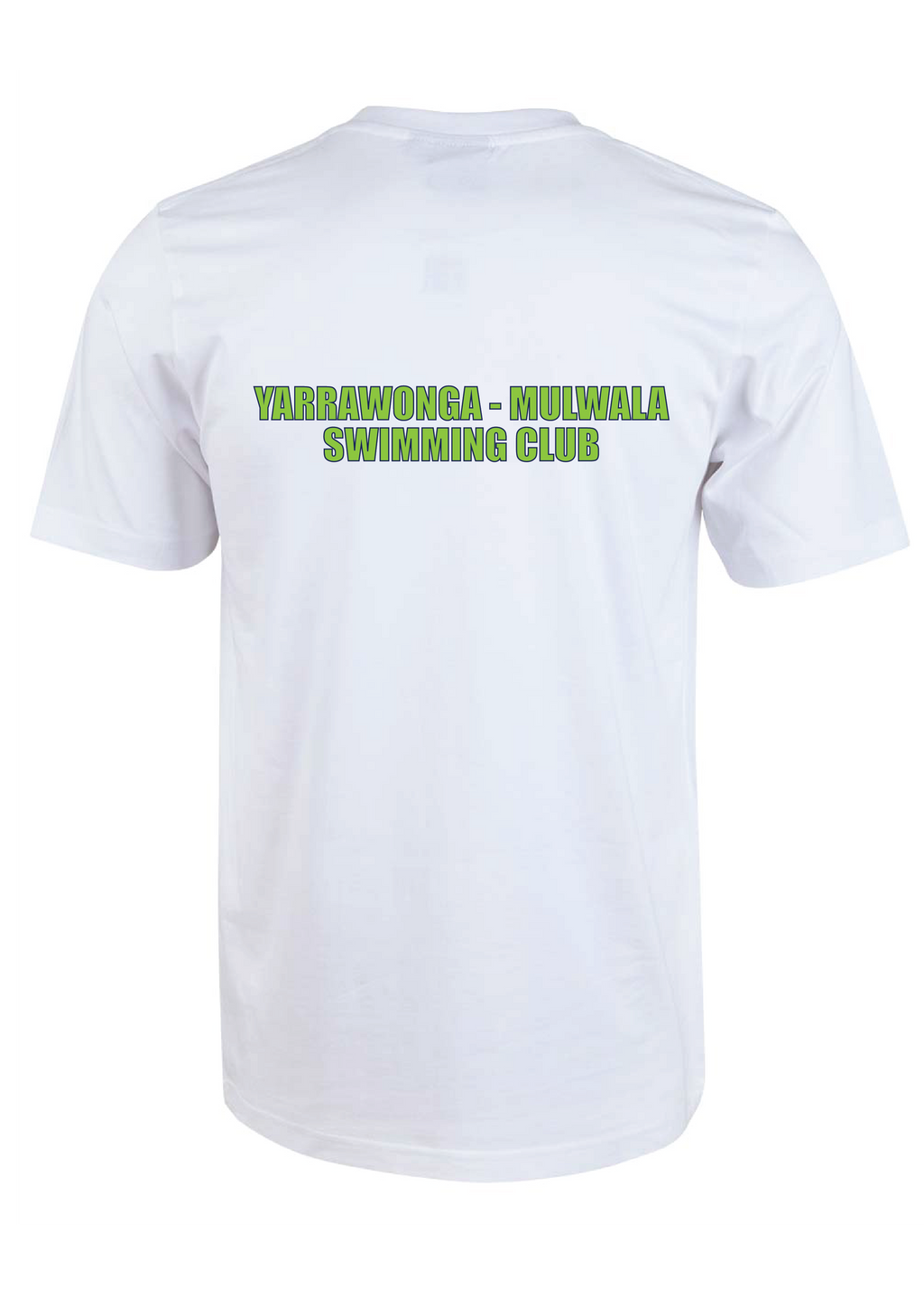 YARRAWONGA - MULWALA SWIM CLUB  SHORT SLEEVE CLUB TEE - WHITE UNISEX