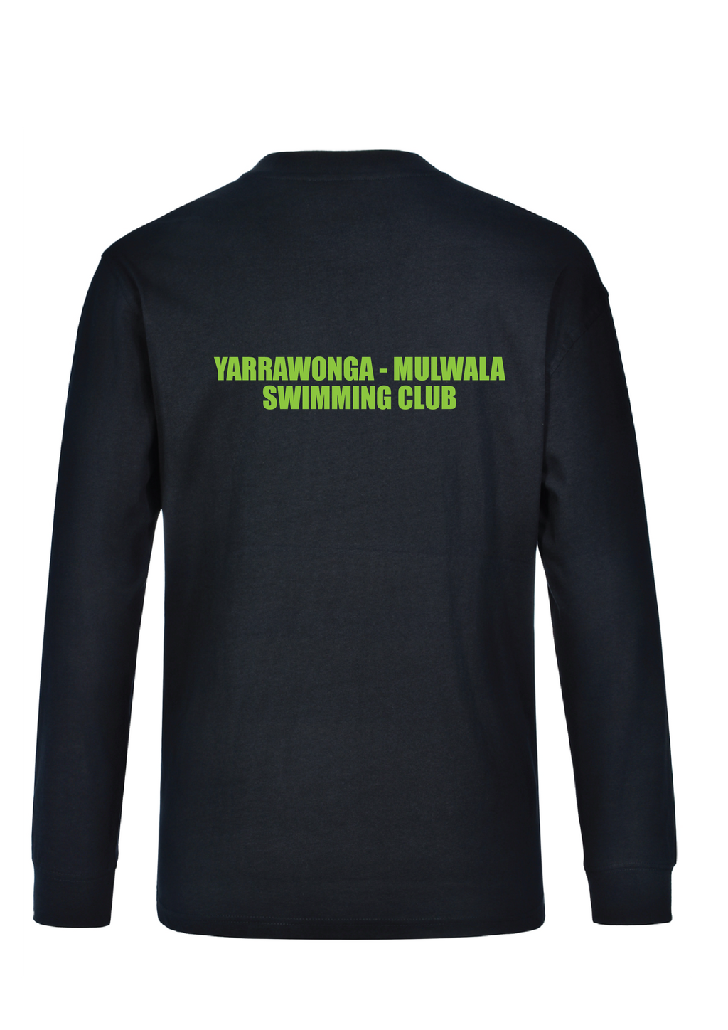 YARRAWONGA - MULWALA SWIM CLUB LONG SLEEVE TEE  - UNISEX NAVY