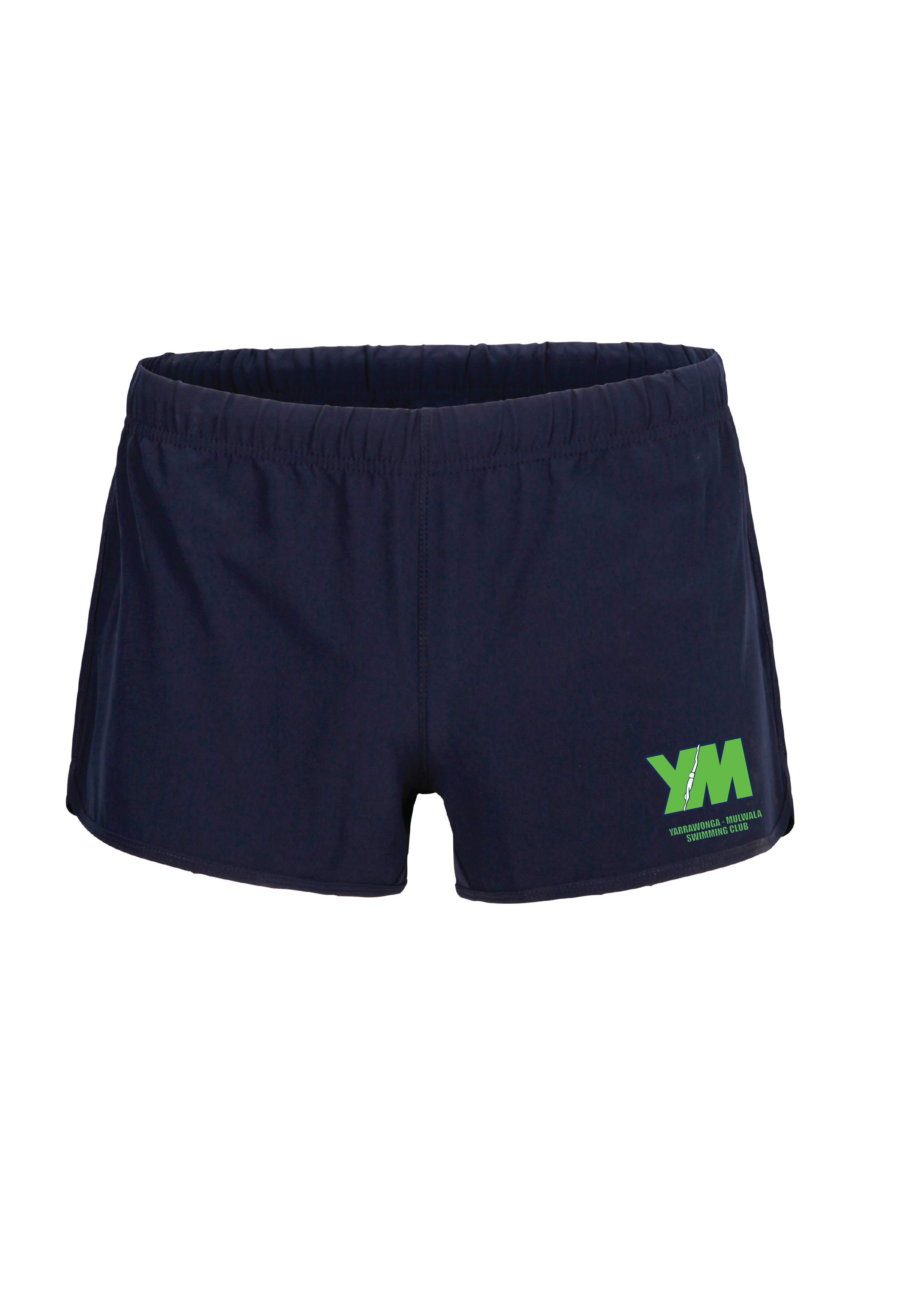 YARRAWONGA - MULWALA SWIM CLUB  4 x STRETCH SHORTS - WOMEN'S - NAVY