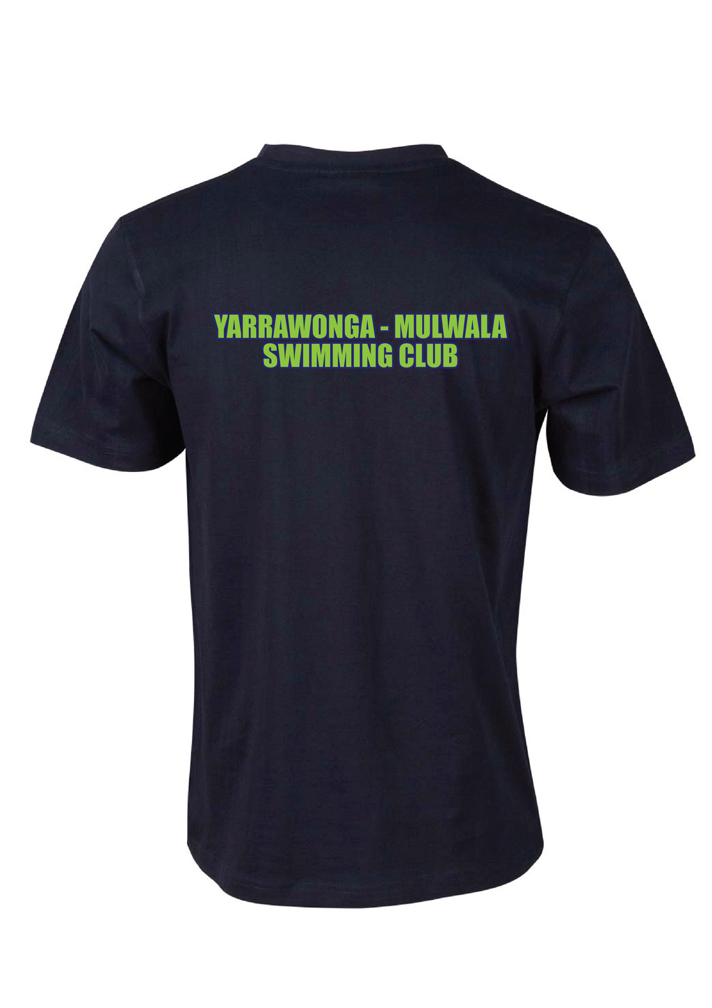 YARRAWONGA - MULWALA SWIM CLUB  SHORT SLEEVE CLUB TEE - NAVY UNISEX