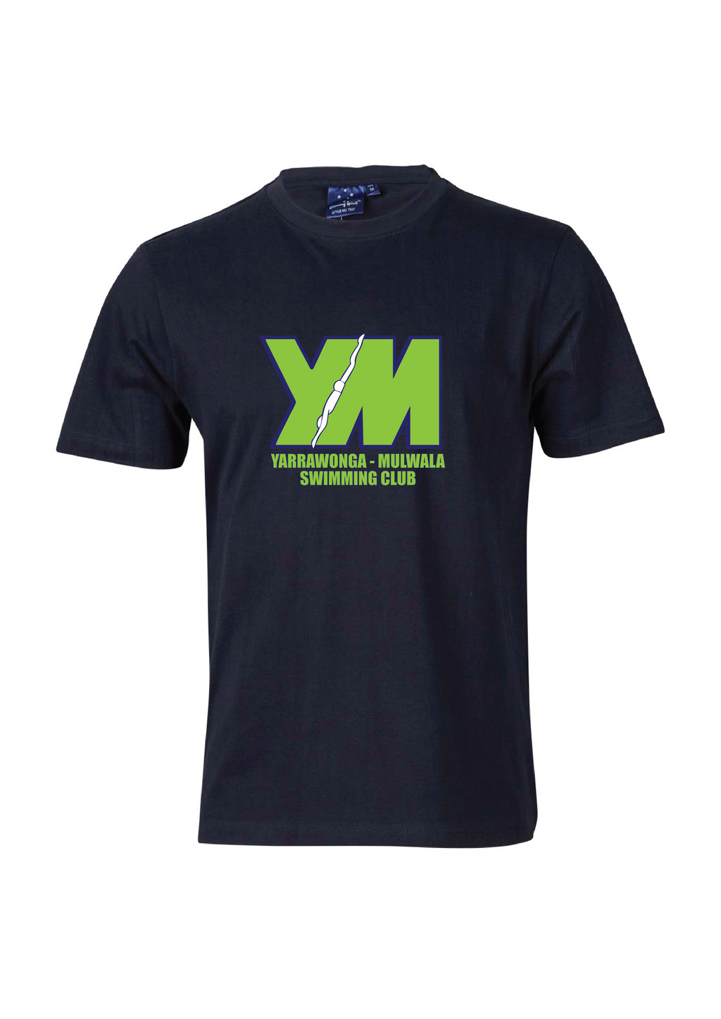 YARRAWONGA - MULWALA SWIM CLUB  SHORT SLEEVE CLUB TEE - NAVY UNISEX