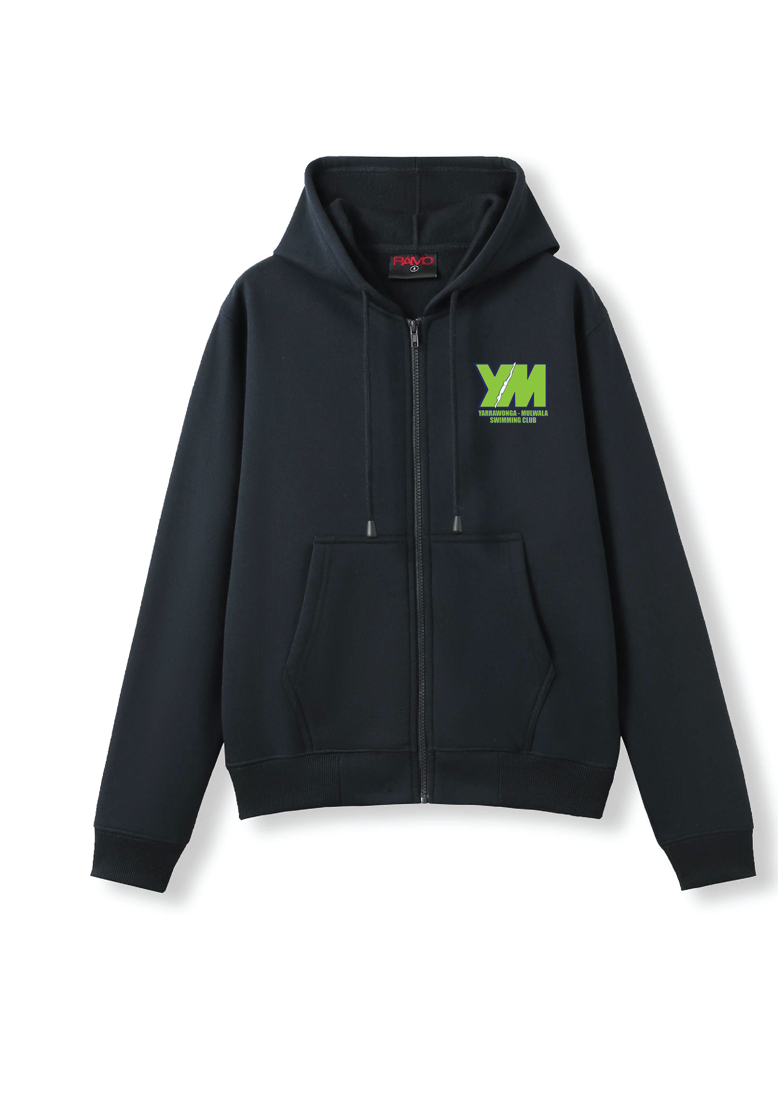 YARRWONGA-MULWALA SWIM CLUB ZIP THRU HOODIE- NAVY