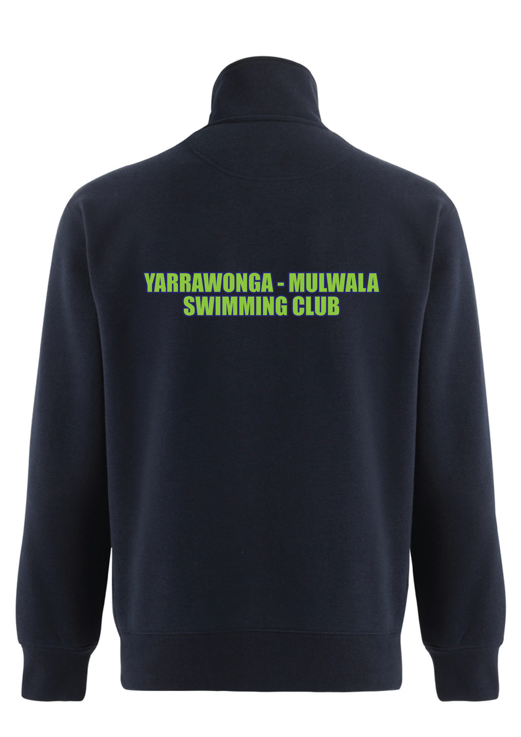 YARRAWONG MULWALA SWIM CLUB 1/4 ZIP SWEAT TOP - NAVY