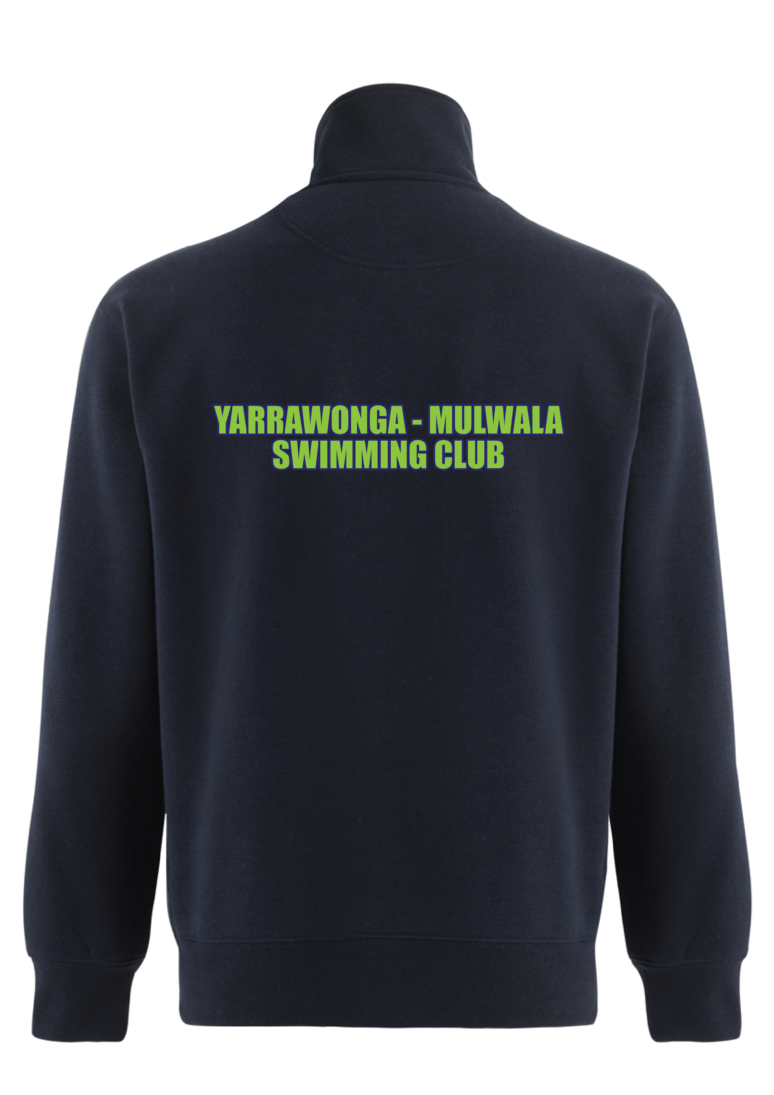YARRAWONG MULWALA SWIM CLUB 1/4 ZIP SWEAT TOP - NAVY
