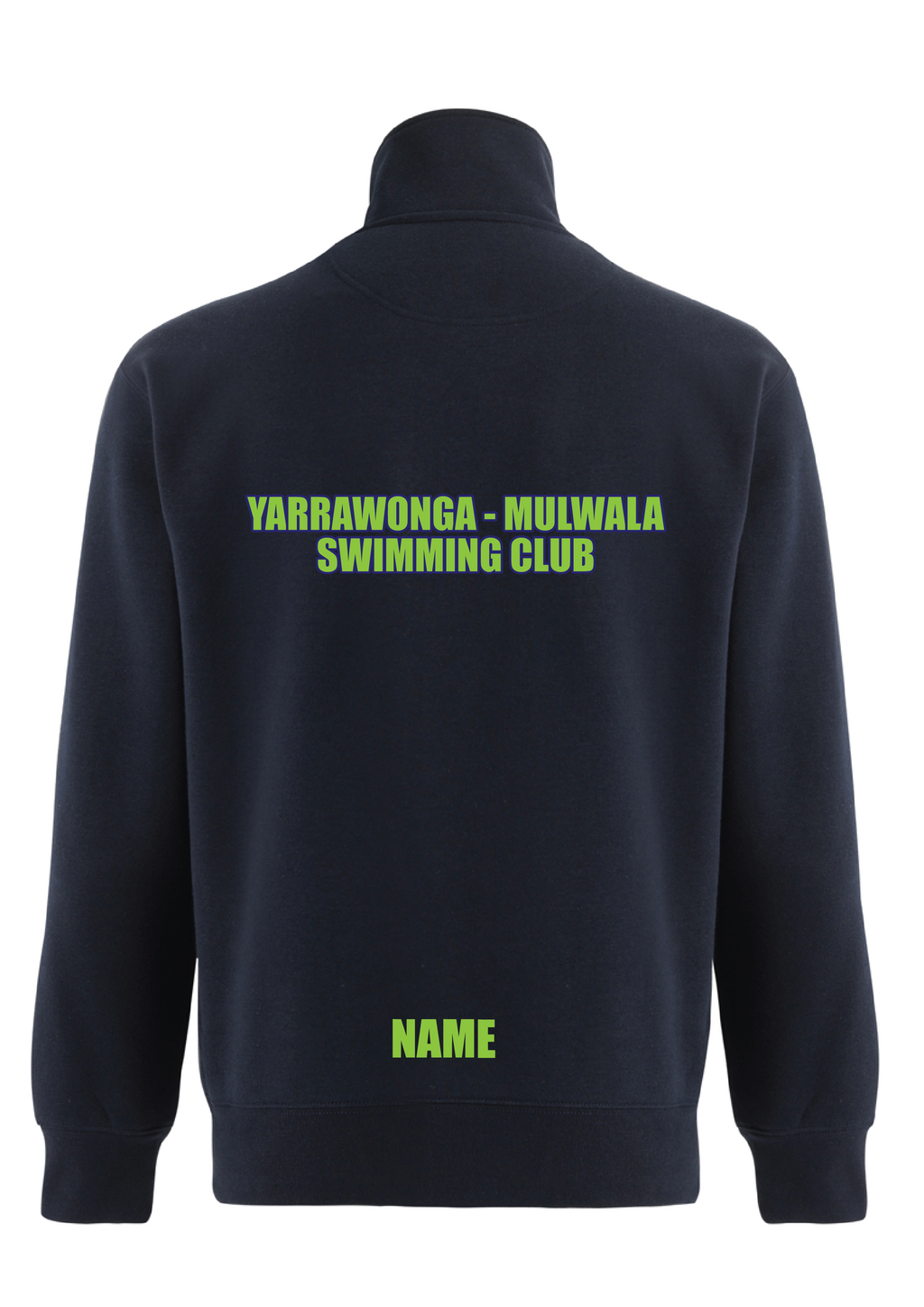 YARRAWONG MULWALA SWIM CLUB 1/4 ZIP SWEAT TOP - NAVY
