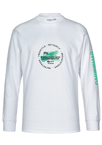 2024 ALL JUNIOR COMPETITION Long Sleeve Tee - White
