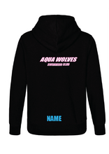 AQUA WOLVES SWIM CLUB HOODIE -  BLACK