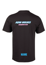 AQUA WOLVES CLUB TEE - BLACK