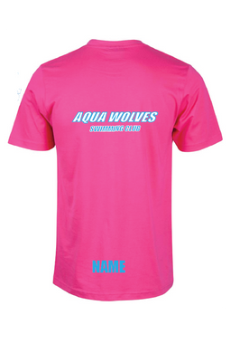 AQUA WOLVES CLUB TEE - PINK