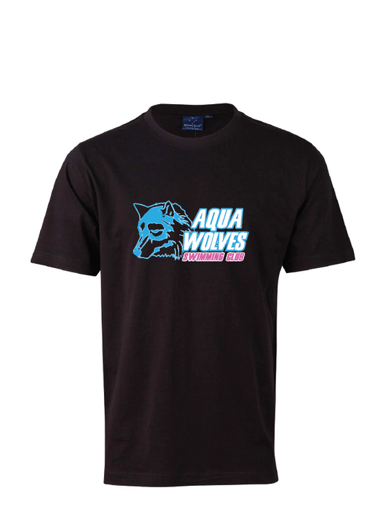 AQUA WOLVES CLUB TEE - BLACK