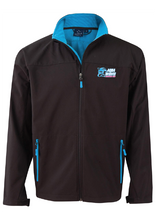AQUA WOLVES SWIM CLUB SOFT SHELL JACKET - BLACK/AQUA WOMENS SIZIING
