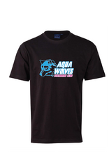 AQUA WOLVES CLUB TEE - BLACK