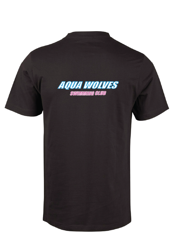 AQUA WOLVES CLUB TEE - BLACK