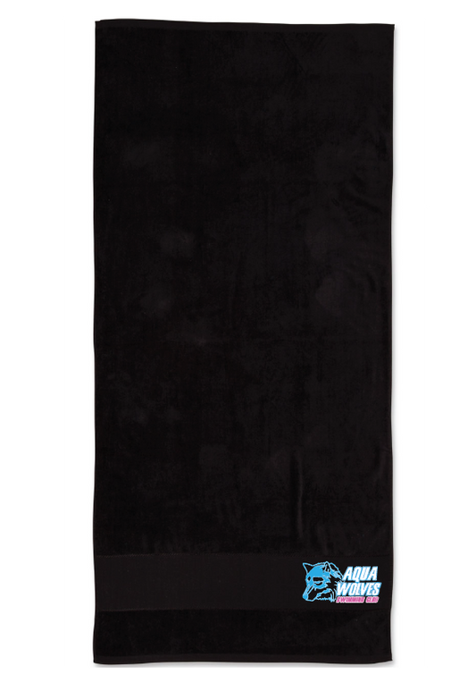 AQUA WOLVES SWIM CLUB TOWEL - Black
