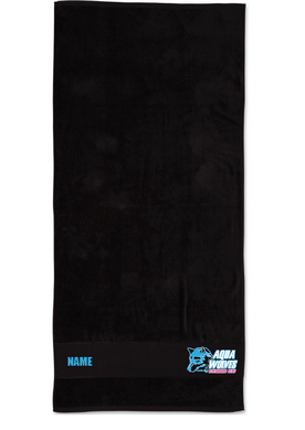 AQUA WOLVES SWIM CLUB TOWEL - Black