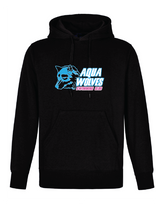 AQUA WOLVES SWIM CLUB HOODIE -  BLACK