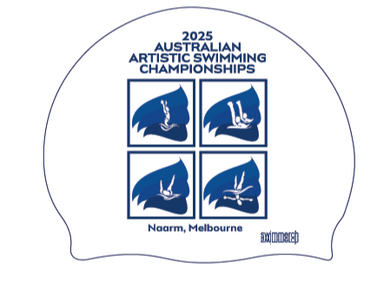 2025 ARTISTIC SWIMMING NATIONAL CHAMPIONSHIP SILICONE CAP - WHITE