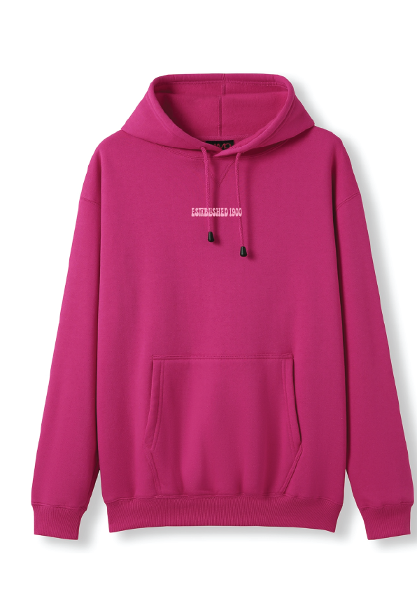 PUFF PRINT SWIMMING STROKE HOODIE - HOT PINK/PINK