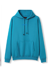 PUFF PRINT SWIMMING STROKE HOODIE - AZURE BLUE/BLUE