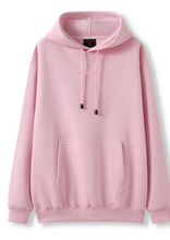 PUFF PRINT SWIMMING STROKE HOODIE - PINK/PINK