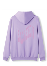 PUFF PRINT SWIMMING STROKE HOODIE - MAUVE/MAUVE