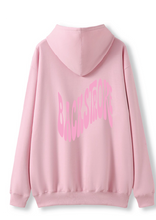 PUFF PRINT SWIMMING STROKE HOODIE - PINK/PINK