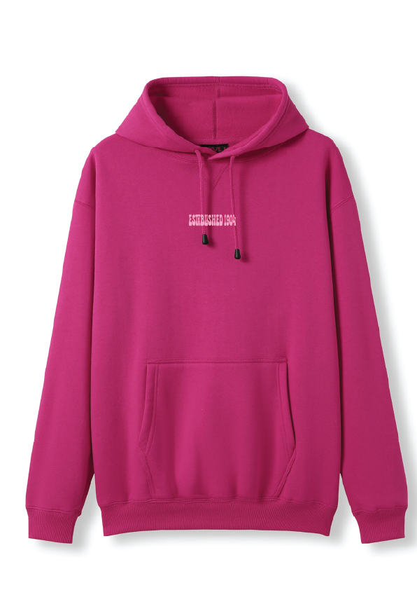 PUFF PRINT SWIMMING STROKE HOODIE - HOT PINK/PINK