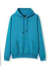 PUFF PRINT SWIMMING STROKE HOODIE - AZURE BLUE/BLUE