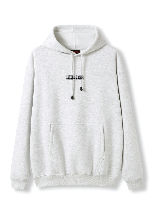 PUFF PRINT SWIMMING STROKE HOODIES - SNOW MARLE/BLACK