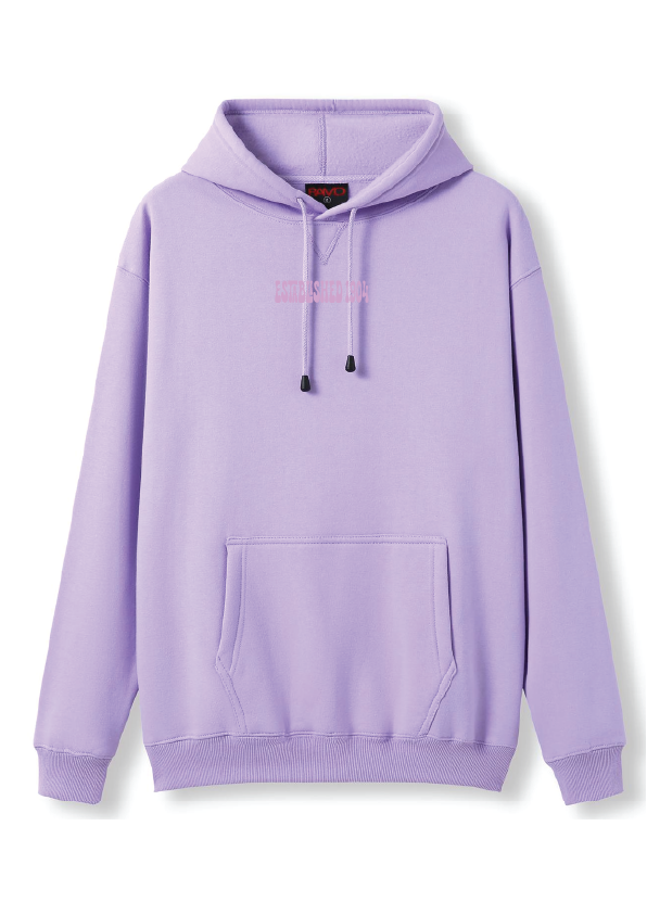 PUFF PRINT SWIMMING STROKE HOODIE - MAUVE/MAUVE