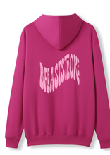 PUFF PRINT SWIMMING STROKE HOODIE - HOT PINK/PINK