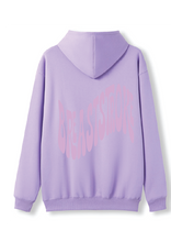 PUFF PRINT SWIMMING STROKE HOODIE - MAUVE/MAUVE