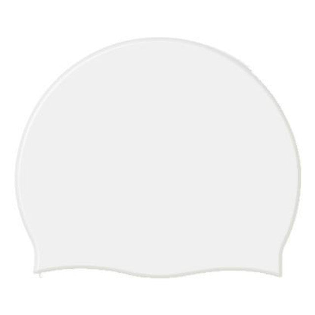 Silicone swim cap - white