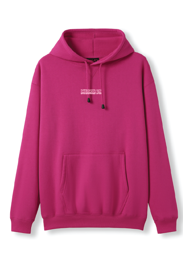 PUFF PRINT SWIMMING STROKE HOODIE - HOT PINK/PINK