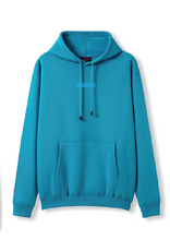 PUFF PRINT SWIMMING STROKE HOODIE - AZURE BLUE/BLUE