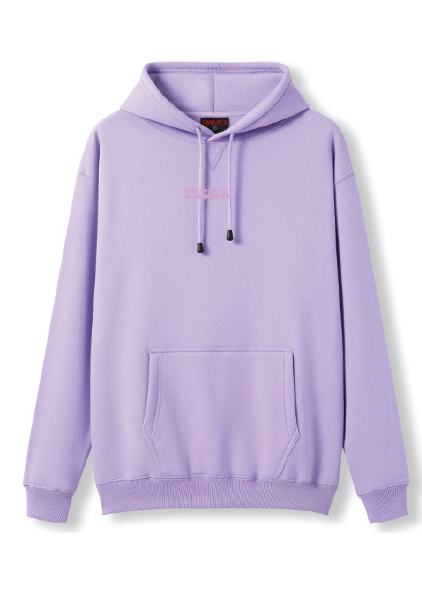 PUFF PRINT SWIMMING STROKE HOODIE - MAUVE/MAUVE