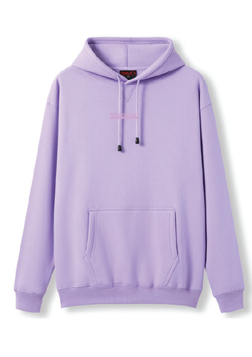 PUFF PRINT SWIMMING STROKE HOODIE - MAUVE/MAUVE