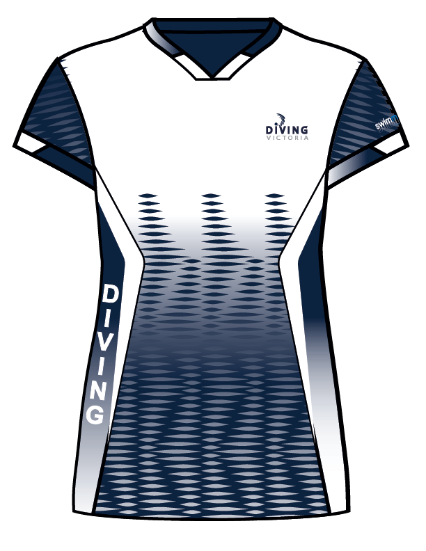 Diving Victoria short sleeve v neck tee